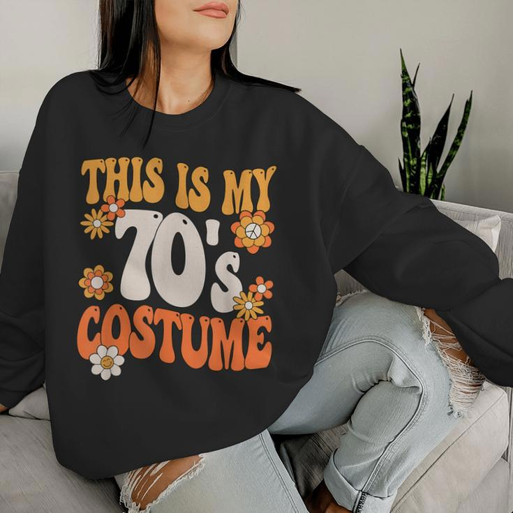 This Is My 70'S Costume Peace 70S Party Outfit Groovy Hippie Women Sweatshirt Gifts for Her