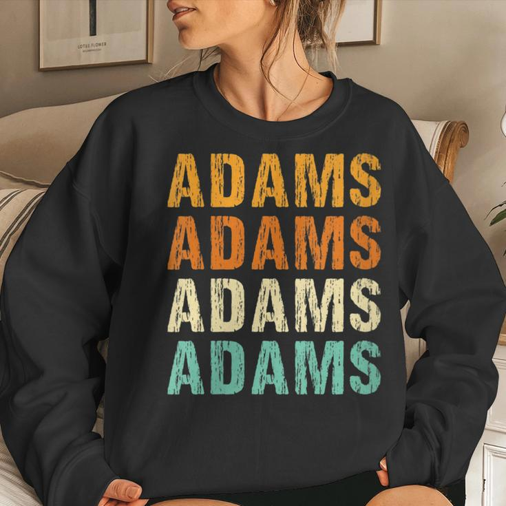 Adams Last Name Family Reunion Surname Personalized Women Sweatshirt Gifts for Her