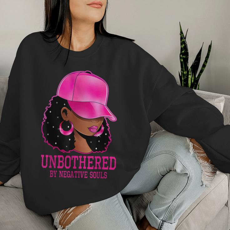 African American Afro Queen Sassy Black Woman Unbothered Women Sweatshirt Gifts for Her