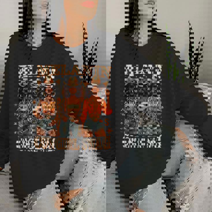 African Melanin Cowgirl Swag Black History Melanin Queen Women Sweatshirt Gifts for Her