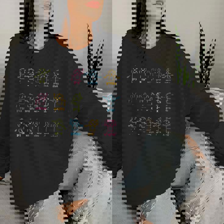 Algebra Dance Graph Figures Math Equation Teacher Women Sweatshirt Gifts for Her