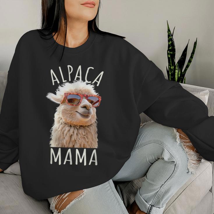 Alpaka Mama Alpaca Mutter Lama Muttertag Alpaka Wanderung Sweatshirt Frauen Geschenke für Sie