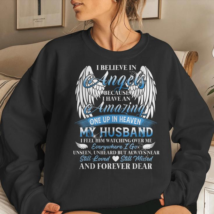 I Have An Amazing One Up In Heaven My Husband Still Missed Women Sweatshirt Gifts for Her