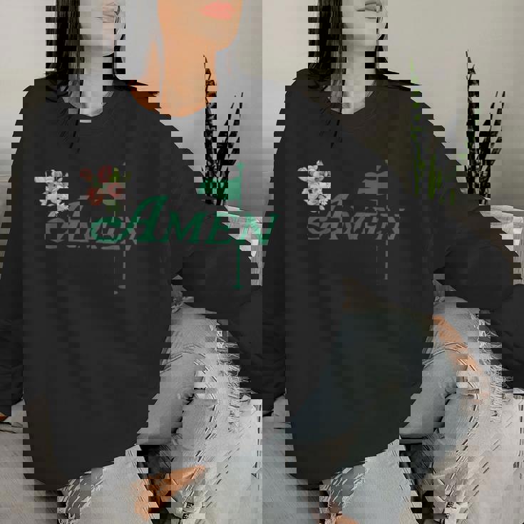 Amen Master Golf Flower Azalea Tournament Women Sweatshirt Gifts for Her