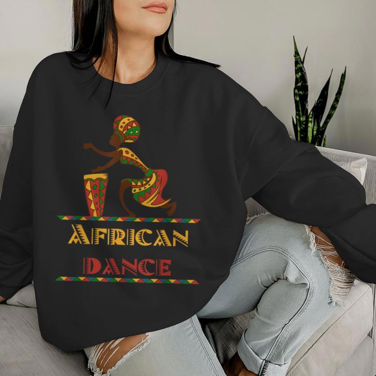American Afro Girl African Dance Drum Djembe Women Sweatshirt Gifts for Her