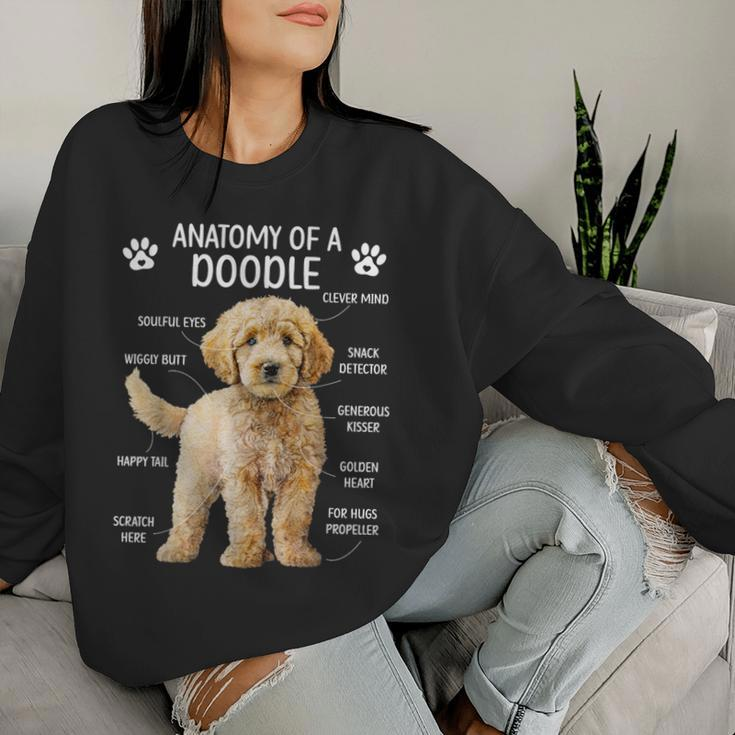 Anatomy Of A Doodle Dog Doodle Owner Goldendoodle Mom Women Sweatshirt Gifts for Her