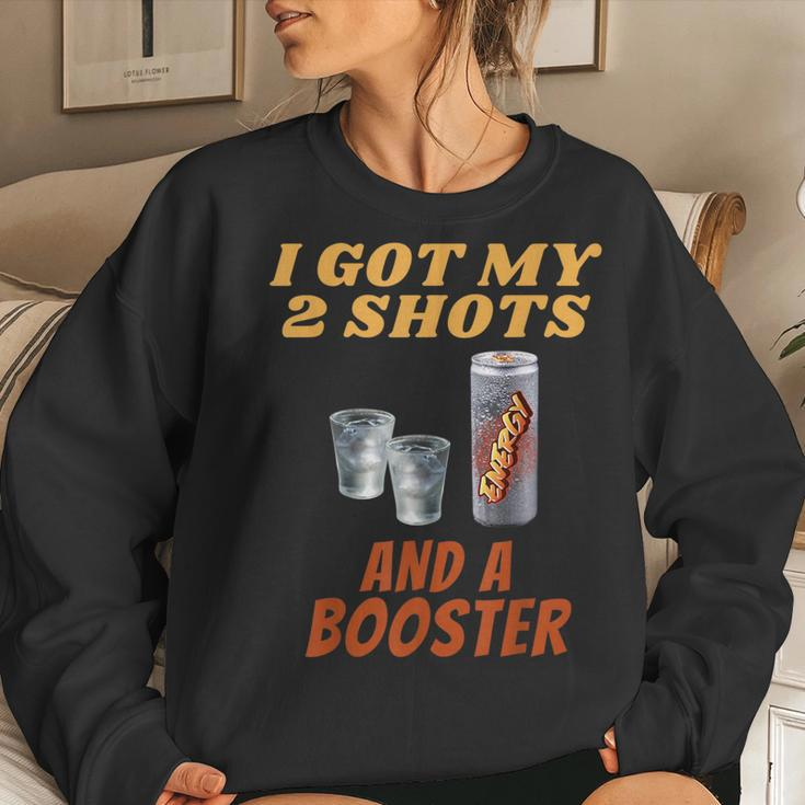 Anti Vaccine Vodka I Got My Two Shots And A Booster Women Sweatshirt Gifts for Her