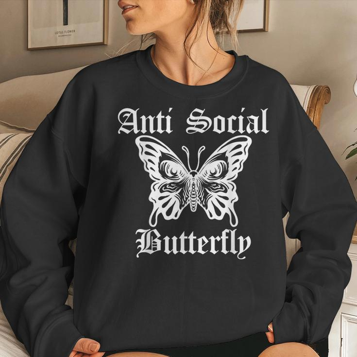 Antisocial Butterfly For Introvert Women Sweatshirt Gifts for Her
