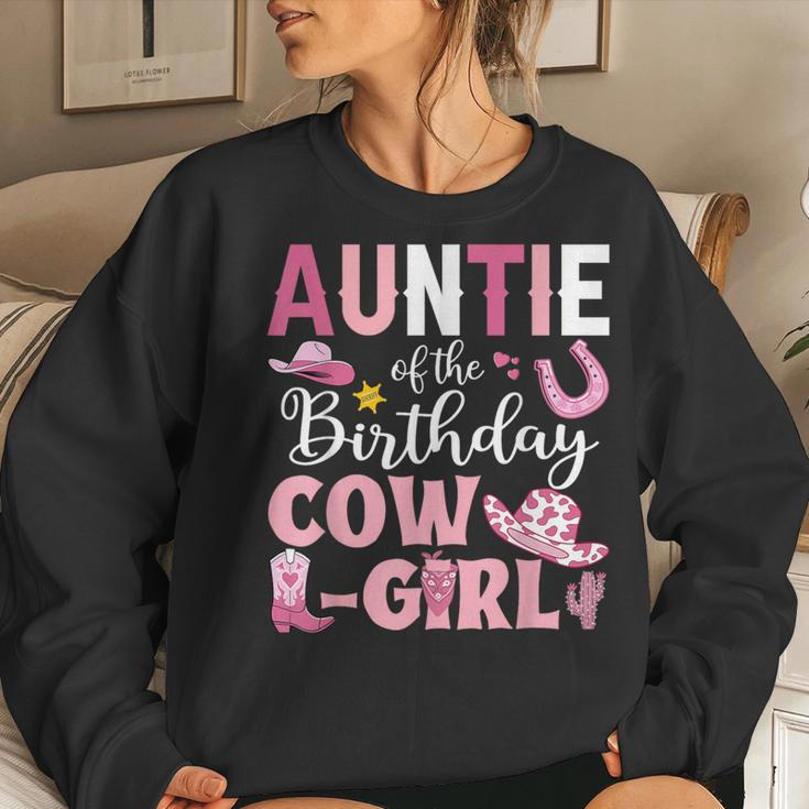 Auntie Of The Birthday Cowgirl Rodeo Party B-Day Girl Party Women Sweatshirt Gifts for Her