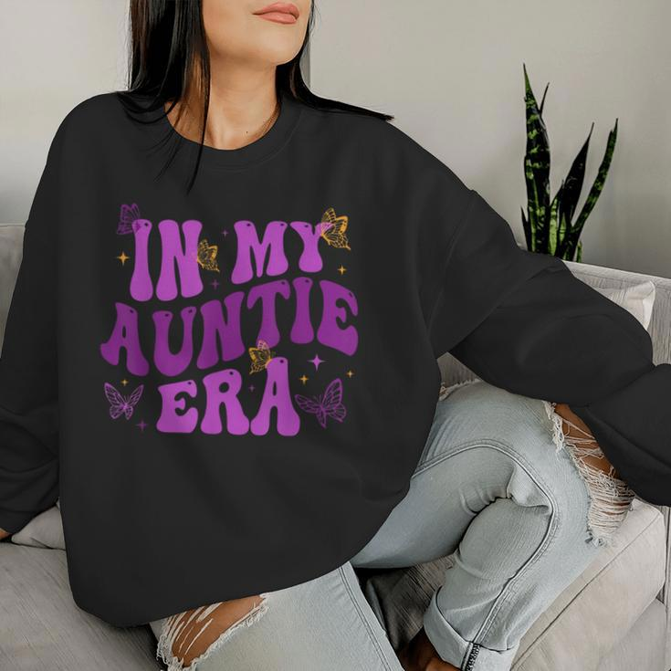 In My Auntie Era Groovy Retro Mother's Day Best Aunt Ever Women Sweatshirt Gifts for Her