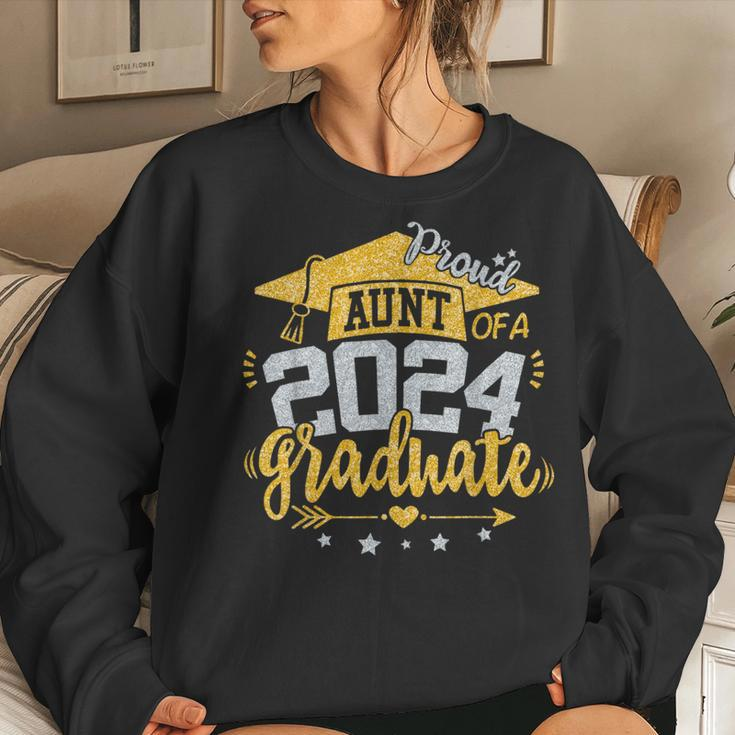 Auntie Senior 2024 Proud Aunt Of A Class Of 2024 Graduate Women Sweatshirt Gifts for Her