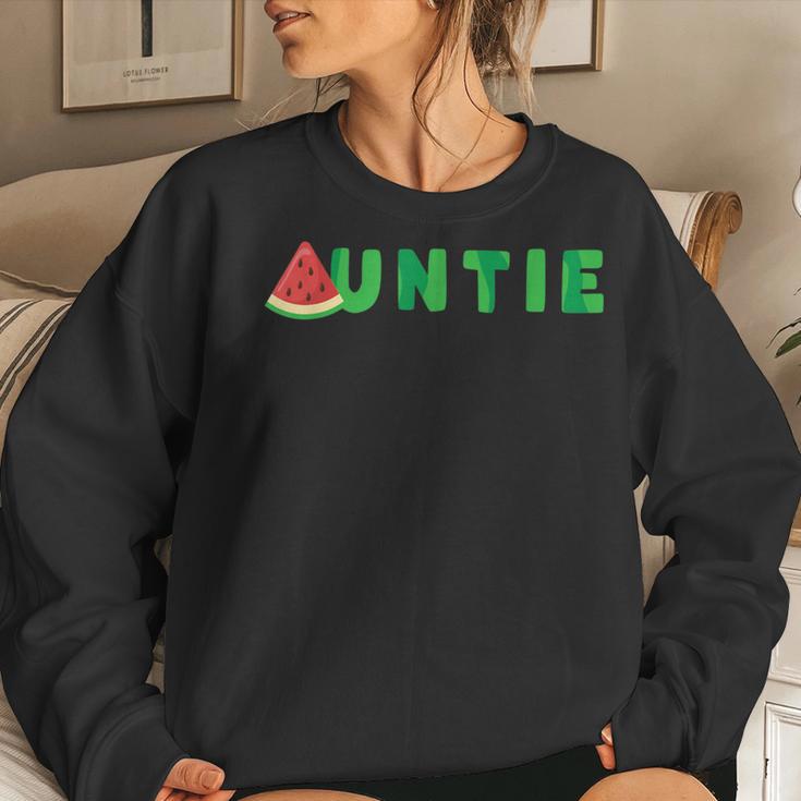 Auntie Watermelon Summer Tropical Fruit Women Sweatshirt Gifts for Her