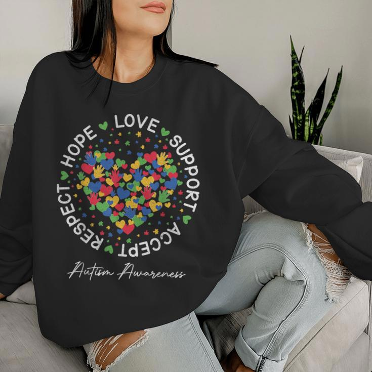 Autism Awareness For Mom And Boys Girls Support Autism Women Sweatshirt Gifts for Her