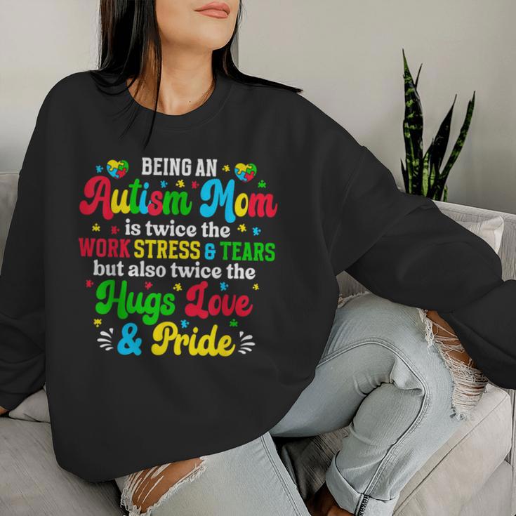 Being Autism Mom Autism Awareness Mama Of Autistic Boy Girl Women Sweatshirt Gifts for Her