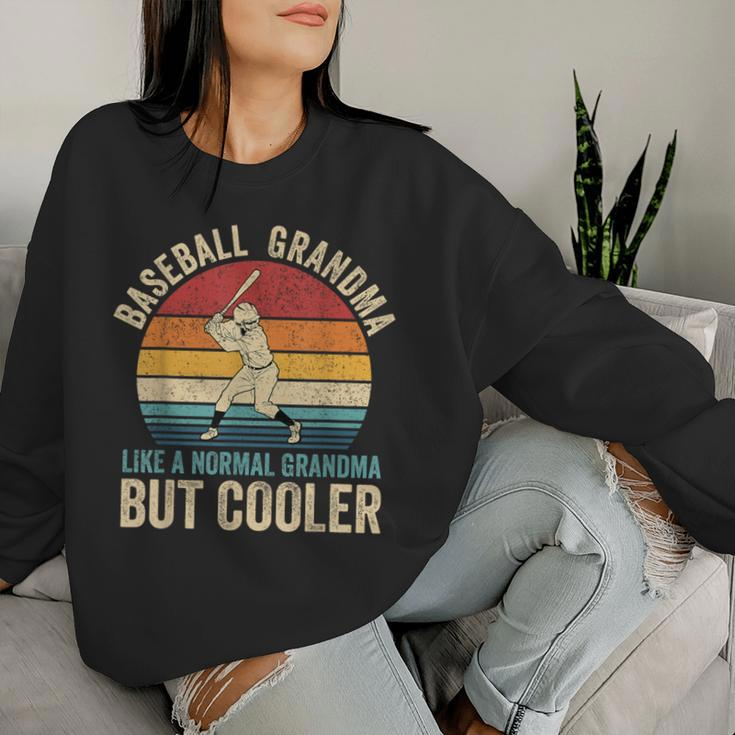 Baseball Grandma Like A Normal Grandma But Cooler Vintage Women Sweatshirt Gifts for Her