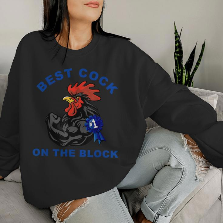 Best Cock On The Block Chicken Apparel Women Sweatshirt Gifts for Her
