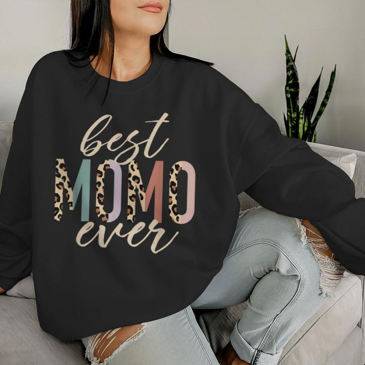 Best Momo Ever Leopard Print Mother's Day Women Sweatshirt Gifts for Her