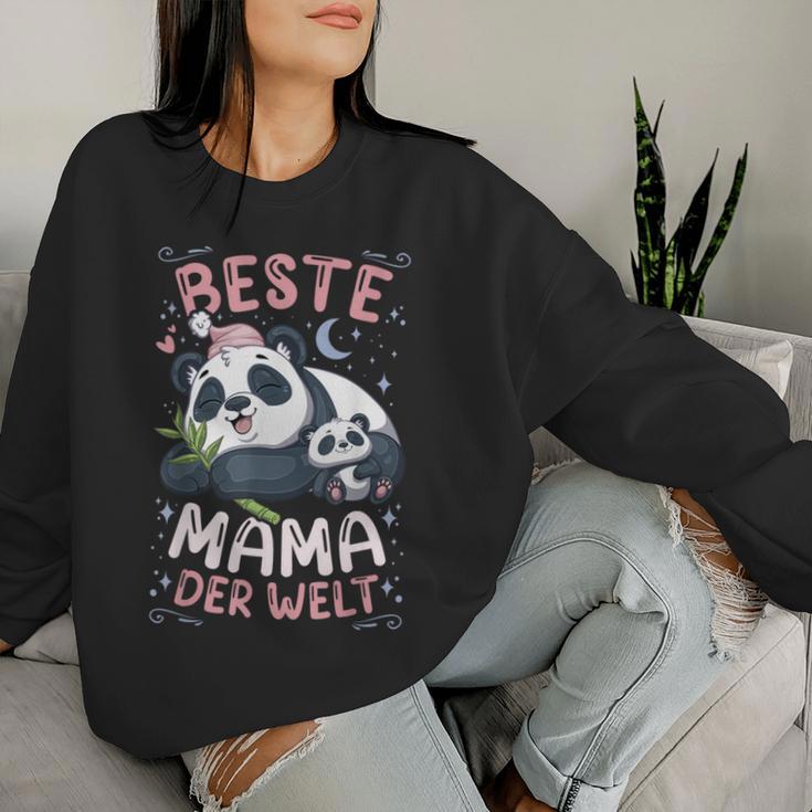 Beste Mama Der Welt Mutter Panda-Bär Mit Kind Muttertag Sweatshirt Frauen Geschenke für Sie