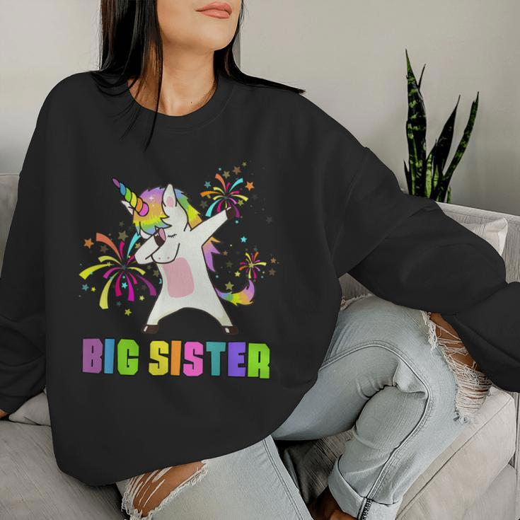 Big Sister Unicorn Dab Dance Women Sweatshirt Gifts for Her