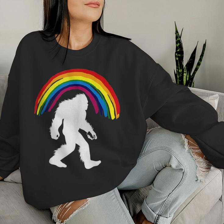 Bigfoot Graffiti Rainbow Sasquatch Tagger Women Sweatshirt Gifts for Her