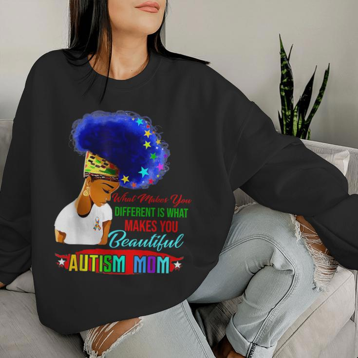 Black Afro American Autism Awareness Mom Rainbow For Women Women Sweatshirt Gifts for Her