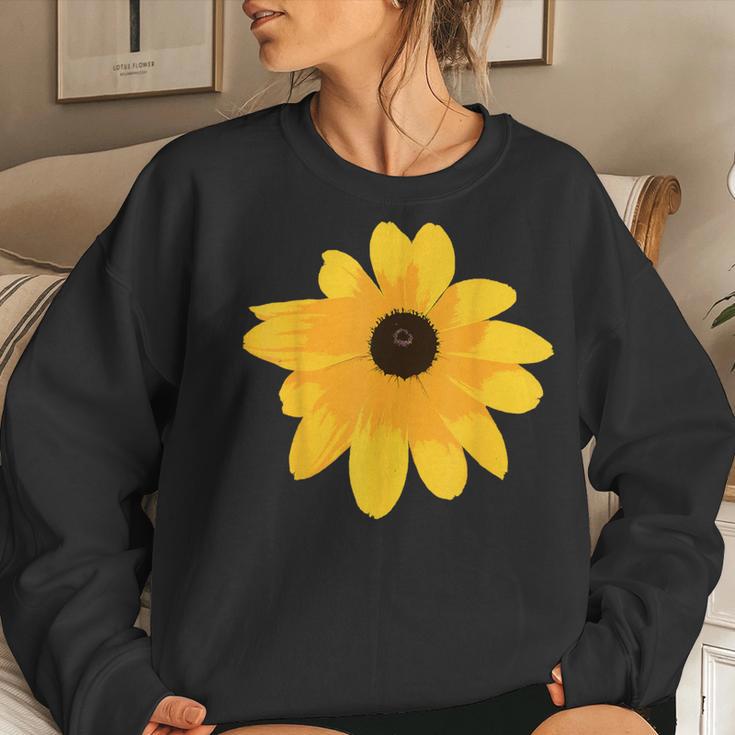 Black Eyed Susan Giant Yellow Flower Print Women Sweatshirt Gifts for Her