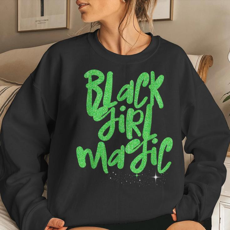 Black Girl Magic Lime Green African Queen Melanin Women Sweatshirt Gifts for Her