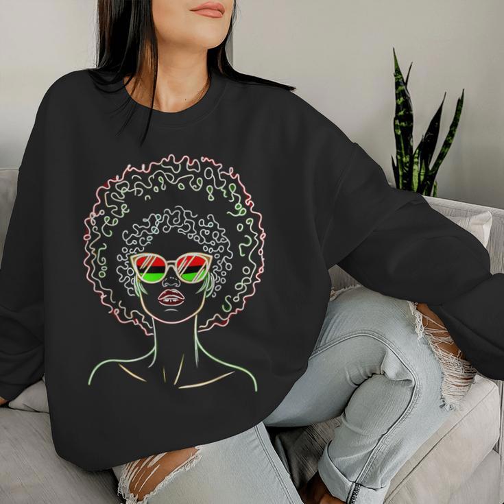 Black Queen Afro Dripping Junenth Women Sweatshirt Gifts for Her