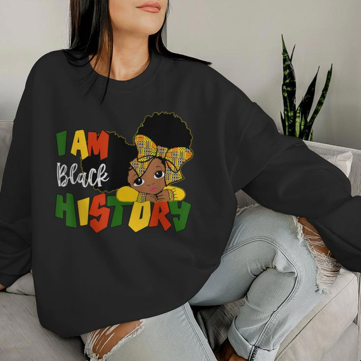 I Am Black History Month Girl Kid Traditional African Kente Women Sweatshirt Gifts for Her