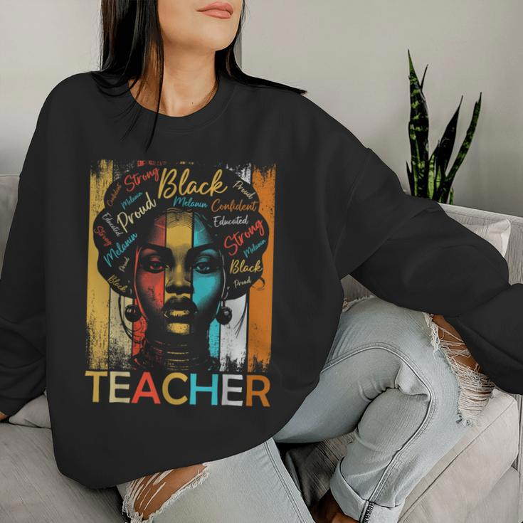 Black History Teacher African American Dashiki Women Sweatshirt Gifts for Her