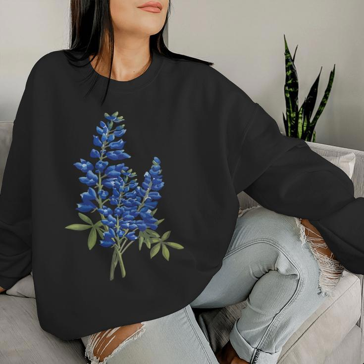Bluebonnets Texas Wildflower Season Texas Spring Women Sweatshirt Gifts for Her