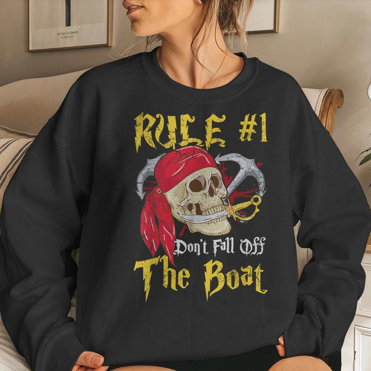Boating Captain Pirates Pirate Dont Fall Off The Boat Women Sweatshirt Gifts for Her