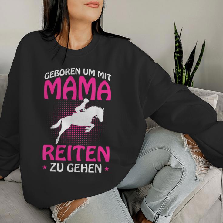 Born Um Mit Mama Riten Zu Gehen Pferdede Girls' Sweatshirt Frauen Geschenke für Sie