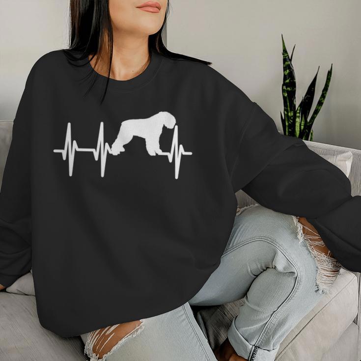 Bouvier Des Flandres Herzschlag Hund Mama Papa Haustier Geschenk Sweatshirt Frauen Geschenke für Sie