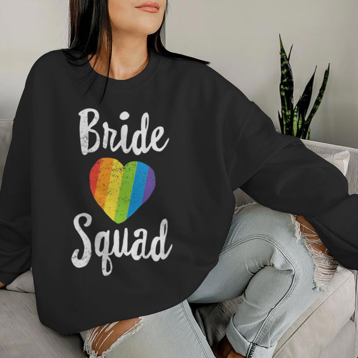 Bride Squad Lgbt Wedding Bachelorette Lesbian Pride Women Women Sweatshirt Gifts for Her