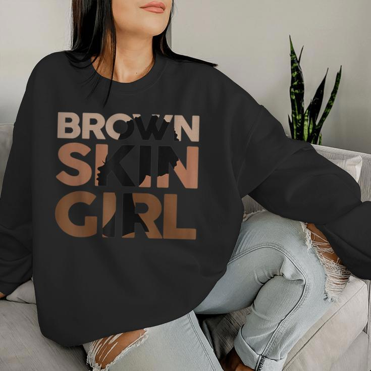 Brown Skin Girl Black Junenth Melanin Queen Afro Girls Women Sweatshirt Gifts for Her