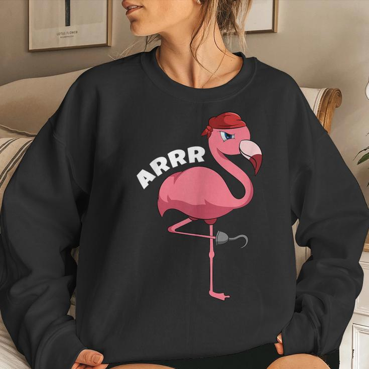 Caribbean Freebooter Sea Thief Girl Flamingo Pirate Women Sweatshirt Gifts for Her