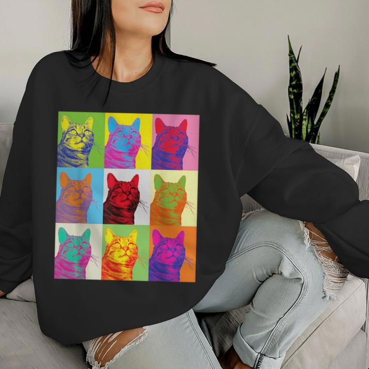 Cat Lover Cat Cat Dad Cat Art Cat Owner Women Sweatshirt Gifts for Her