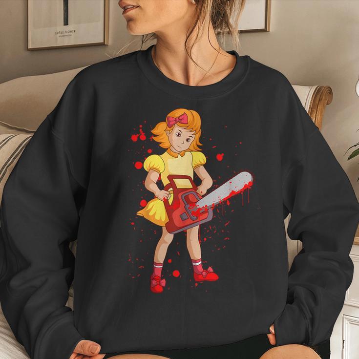 Chainsaw Girl Bloody Sweet Manga Women Sweatshirt Gifts for Her