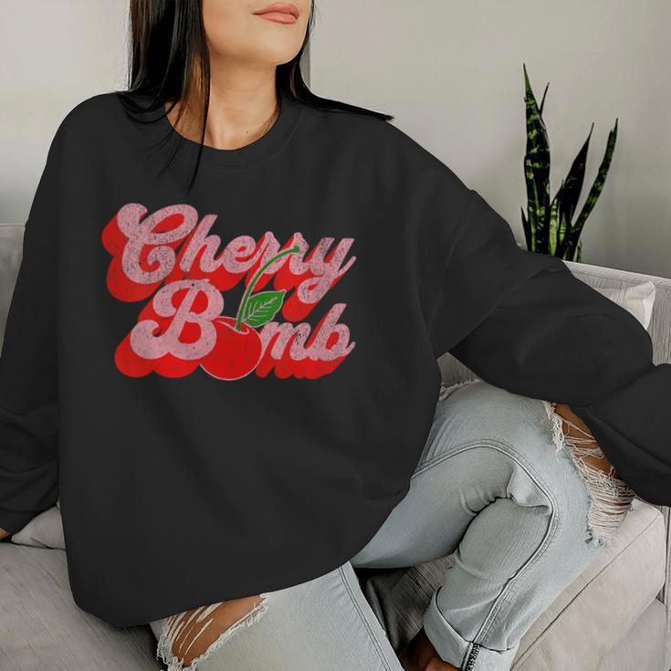 Cherry Bomb Retro 70S Vintage Style Cute Women Sweatshirt Gifts for Her