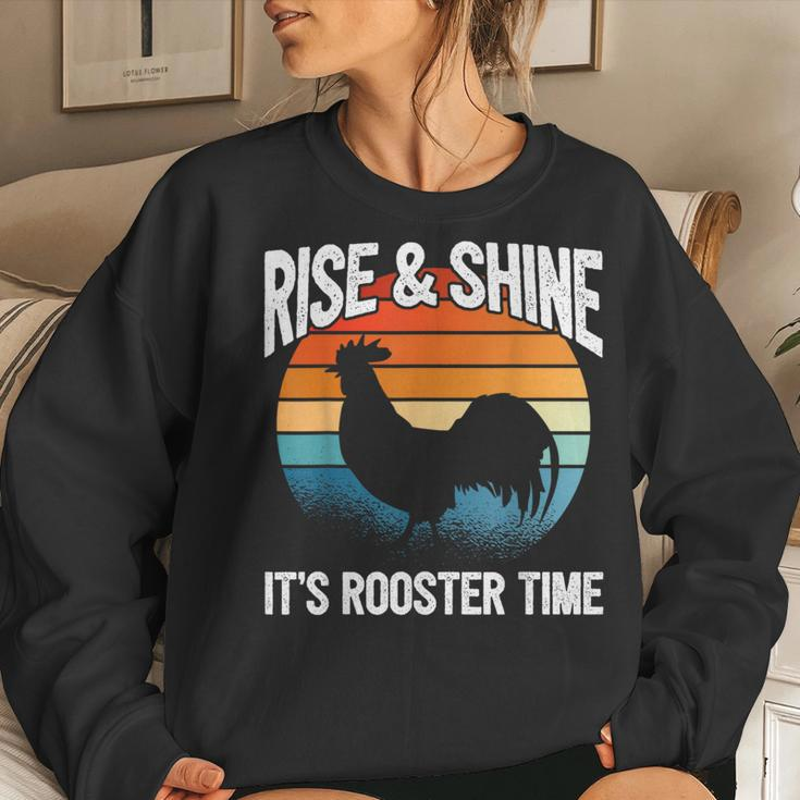 Chicken Farmer & Chicken Lover Rooster Women Sweatshirt Gifts for Her