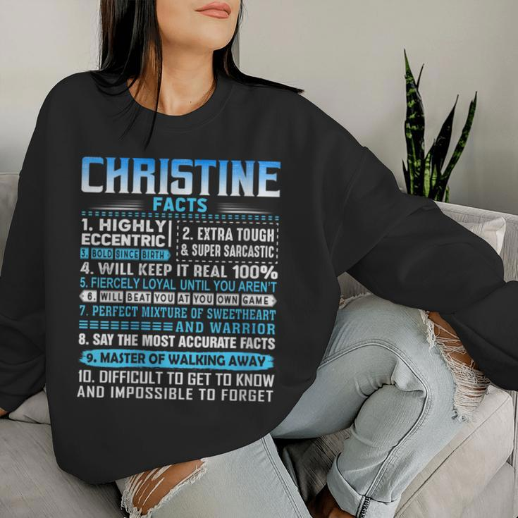 Christine Name Facts Personalized Name Birthday Women Sweatshirt Gifts for Her