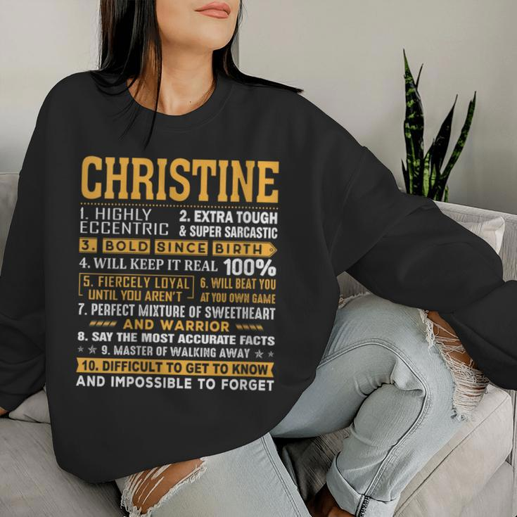 Christine Name Personalized Name Birthday Women Sweatshirt Gifts for Her