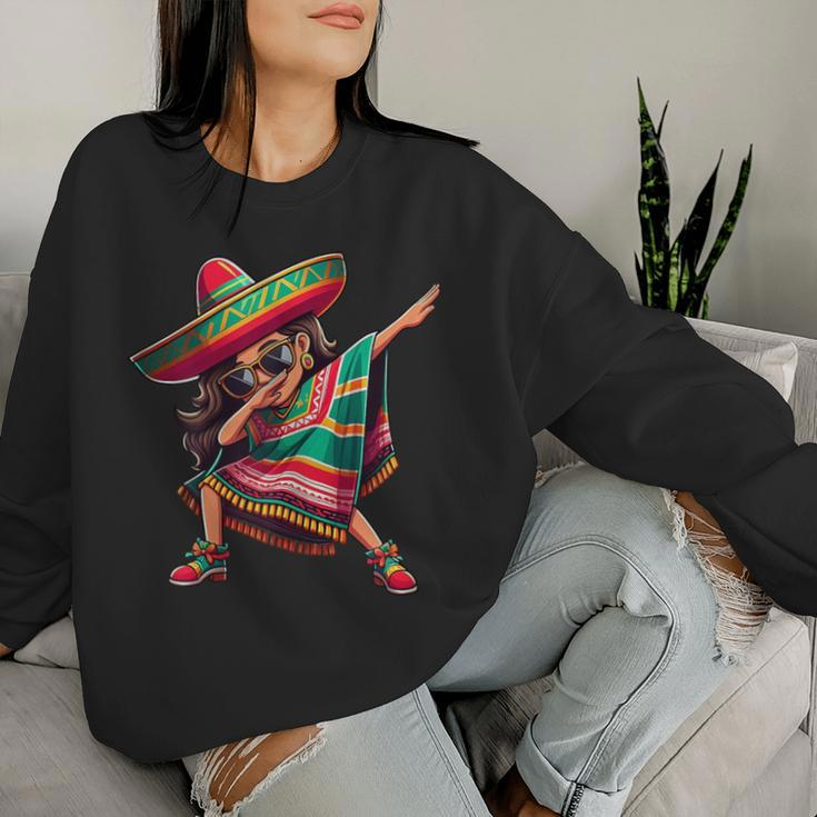 Cinco De Mayo Dabbing Mexican Girl Cinco De Mayo Women Sweatshirt Gifts for Her