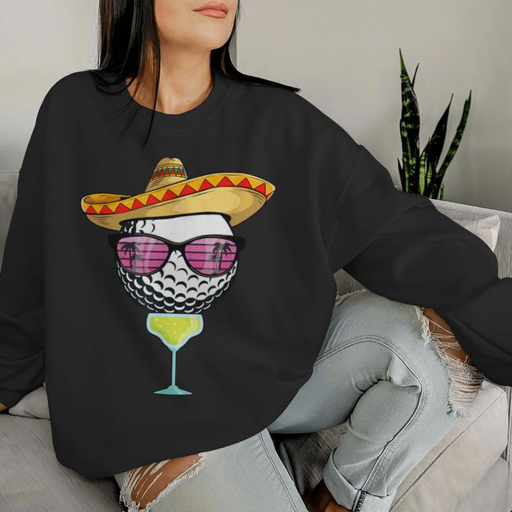 Cinco De Mayo Golf Ball With Sombrero Margarita Golfer Women Sweatshirt Gifts for Her