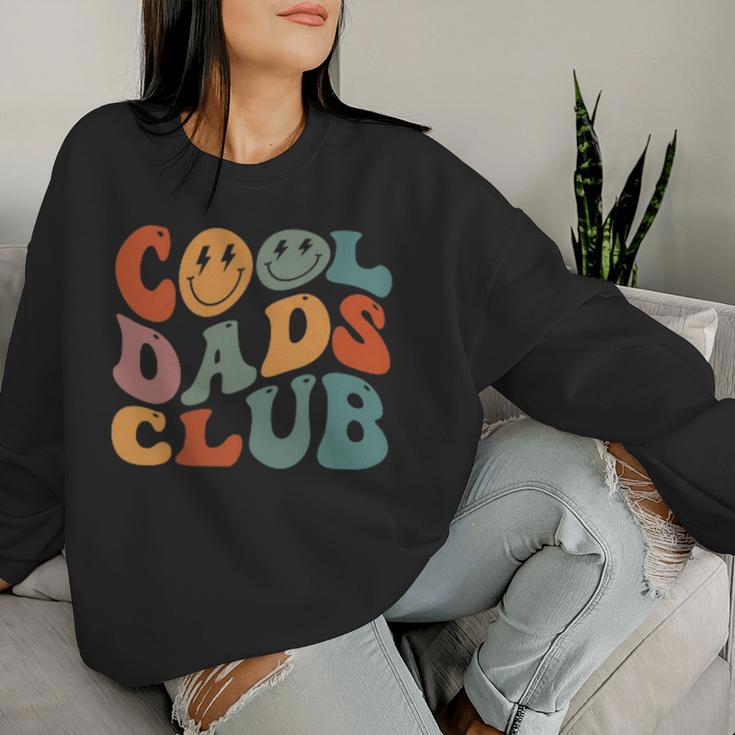 Cool Dads Club Retro Groovy Smile Dad Father's Day Women Sweatshirt Gifts for Her
