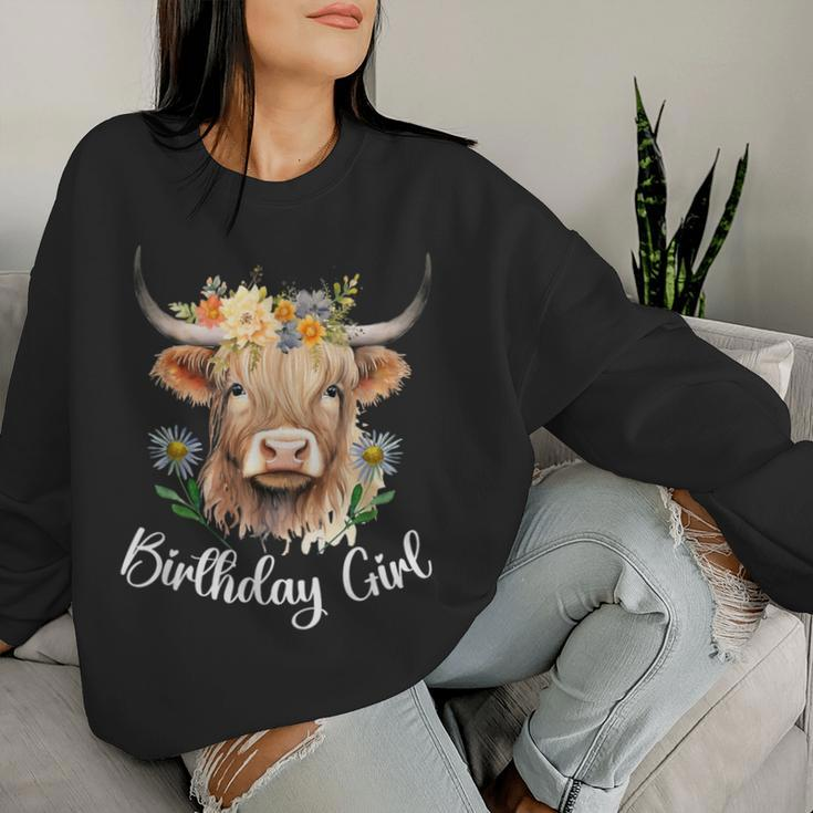 Cow Birthday Girl Mother Girl Mama Woman Family Matching Women Sweatshirt Gifts for Her