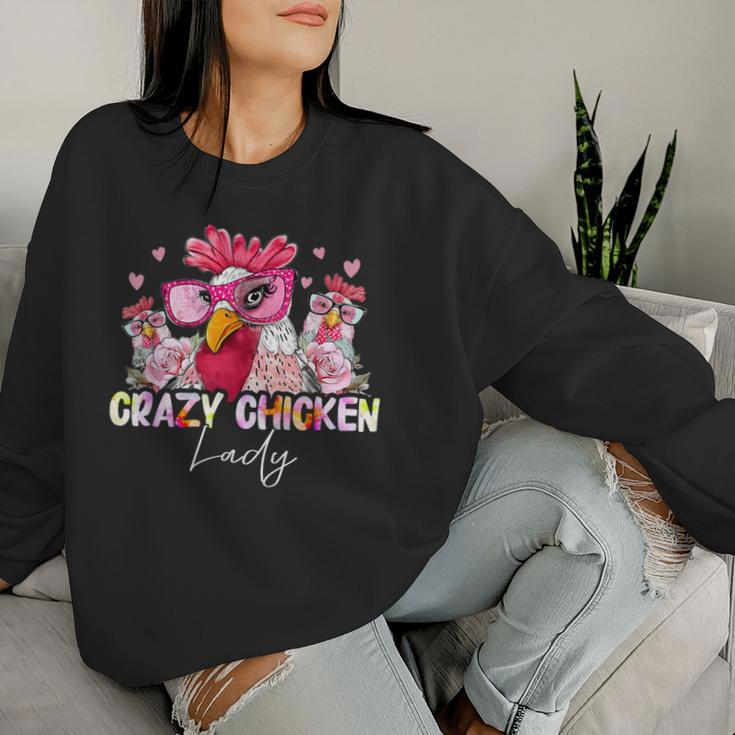 Crazy Chicken Lady Girls Chickens Lover Women Sweatshirt Gifts for Her