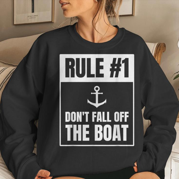 Cruise Rule 1 Don't Fall Off The Boat Women Sweatshirt Gifts for Her