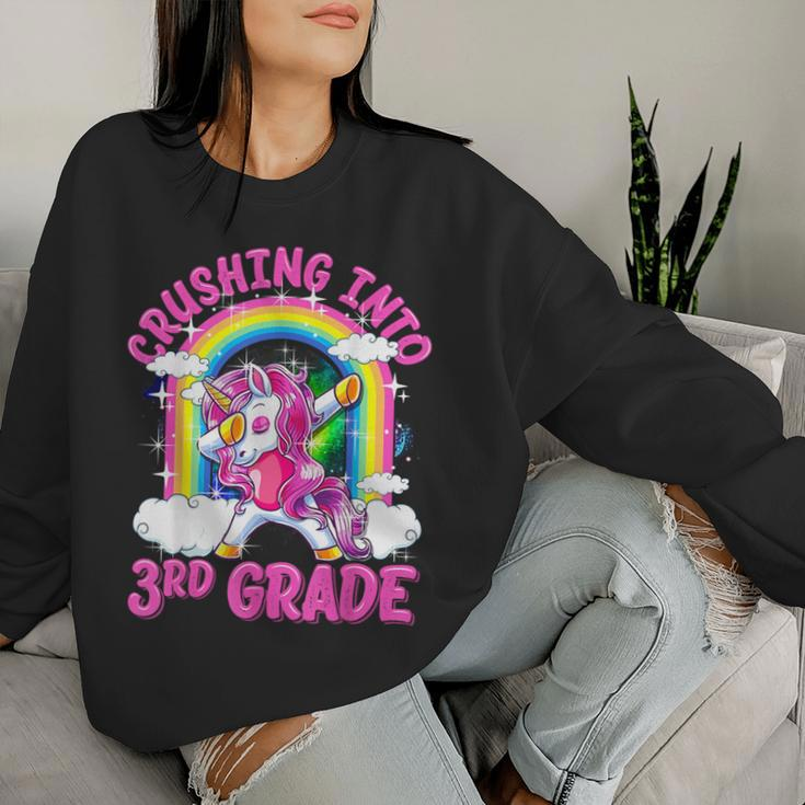 Crushing Into 3Rd Grade Dabbing Unicorn Back To School Girls Women Sweatshirt Gifts for Her